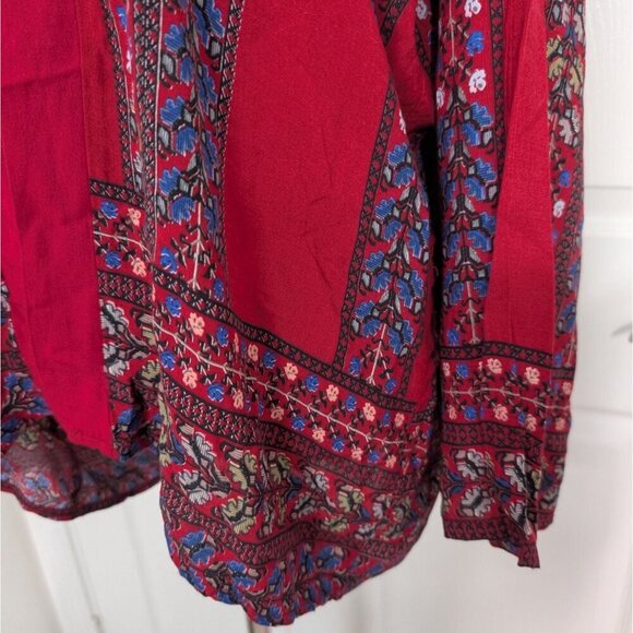 Do Everything in Love Floral Kimono Cardigan Womens One Size Red Boho Open Front - Picture 3 of 10